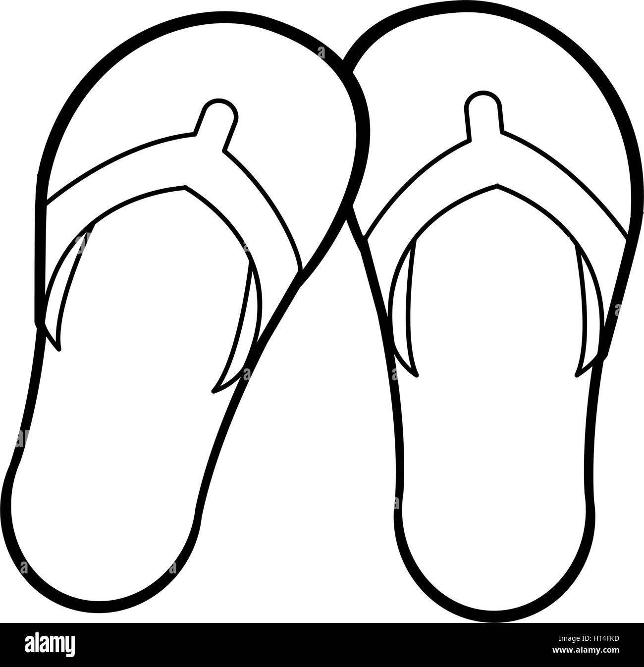 flip flops sandals icon image Stock Vector Image & Art - Alamy