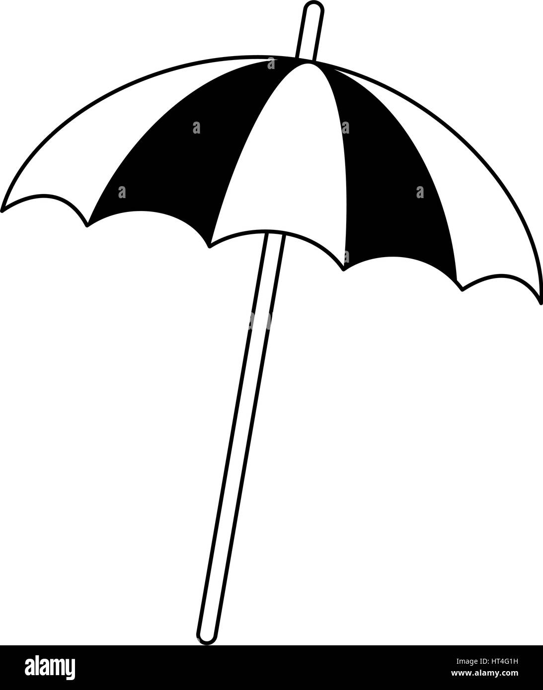 striped parasol icon image Stock Vector