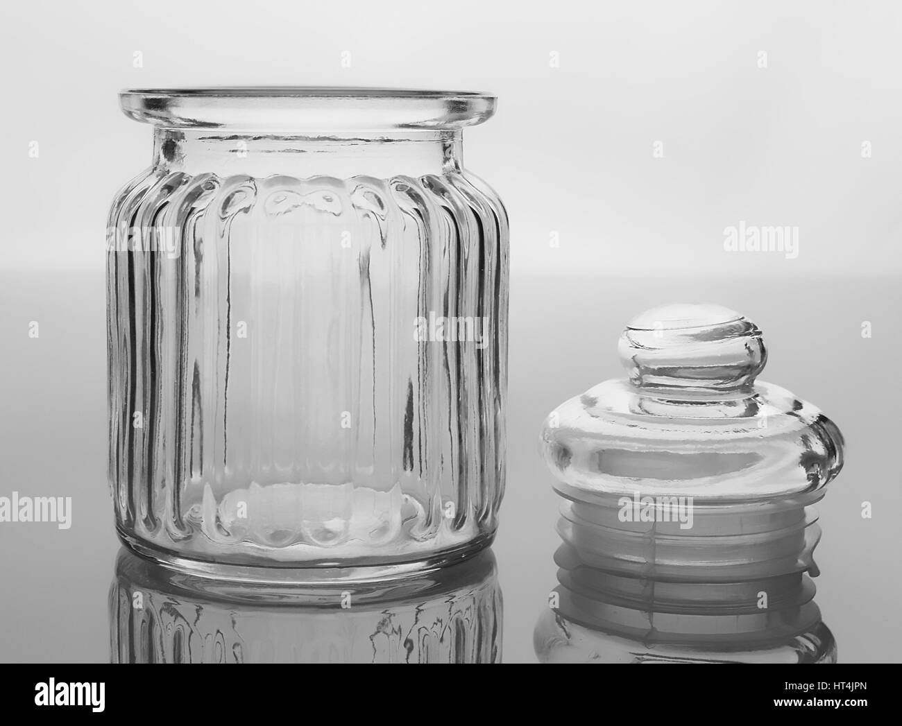 Empty glass jar with lid Stock Photo Alamy
