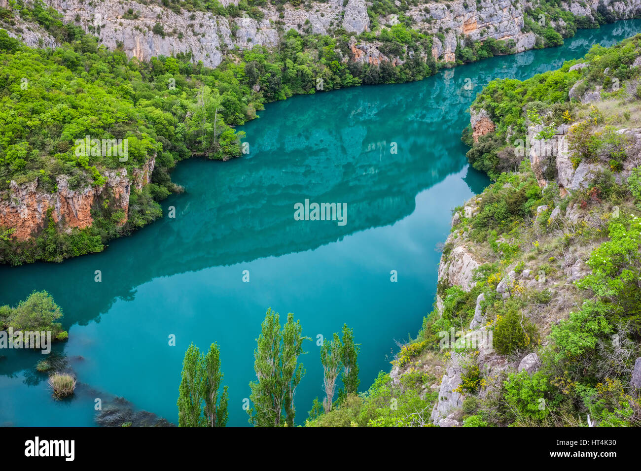 green river Krka in National park Krka in Croatia Stock Photo