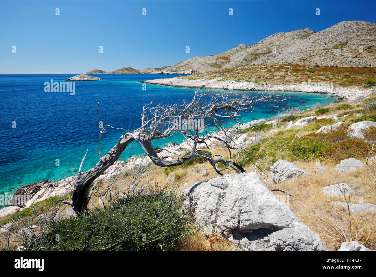 Landscape of island Lastovo in Croatia Stock Photo