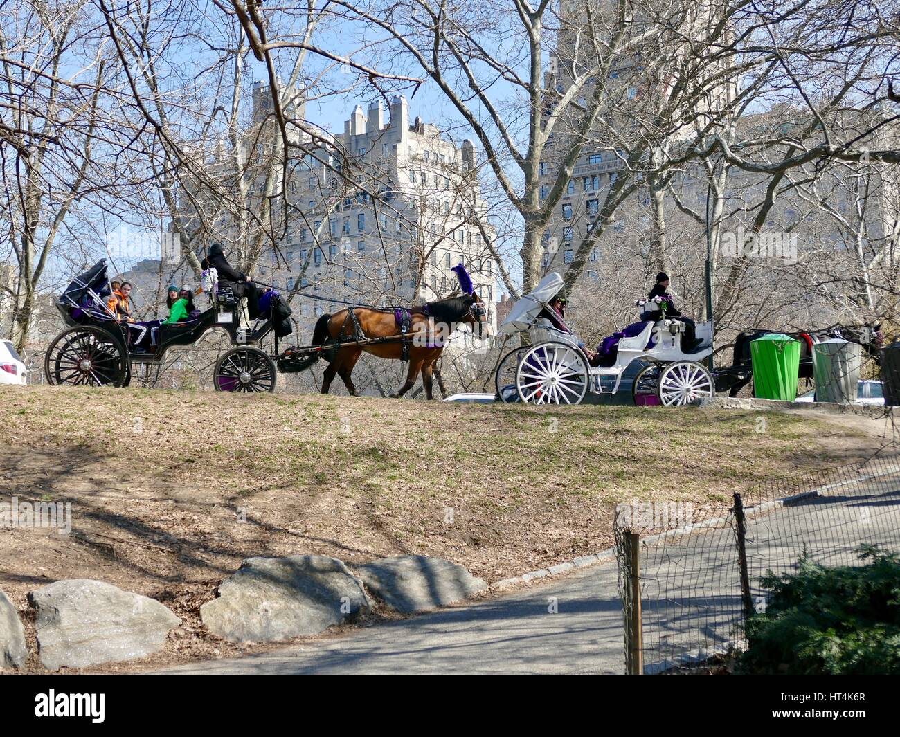 Horse drawn carriage ride in Central Park. New York City, New York, USA