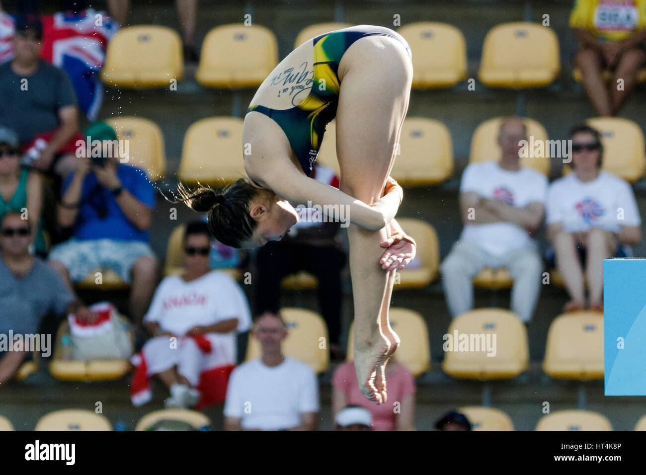 Rio de Janeiro, Brazil. 18 August 2016 Melissa Wu (AUS) competes in the Women Diving Platform 10m preliminary at the 2016 Olympic Summer Games. ©Paul Stock Photo