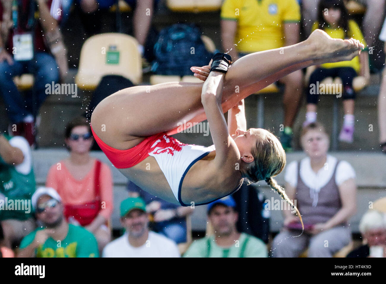Rio de Janeiro, Brazil. 18 August 2016 Tonia Couch (GBR) competes in the Women Diving Platform 10m preliminary at the 2016 Olympic Summer Games. ©Paul Stock Photo