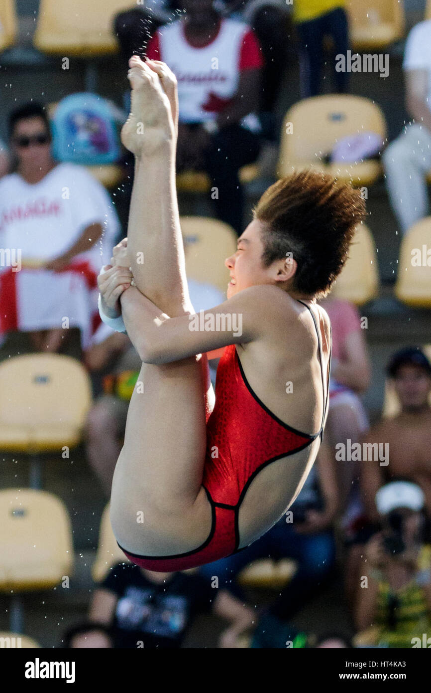 Rio de Janeiro, Brazil. 18 August 2016 Yajie Si (CHN) competes in the Women Diving Platform 10m preliminary at the 2016 Olympic Summer Games. ©Paul J. Stock Photo
