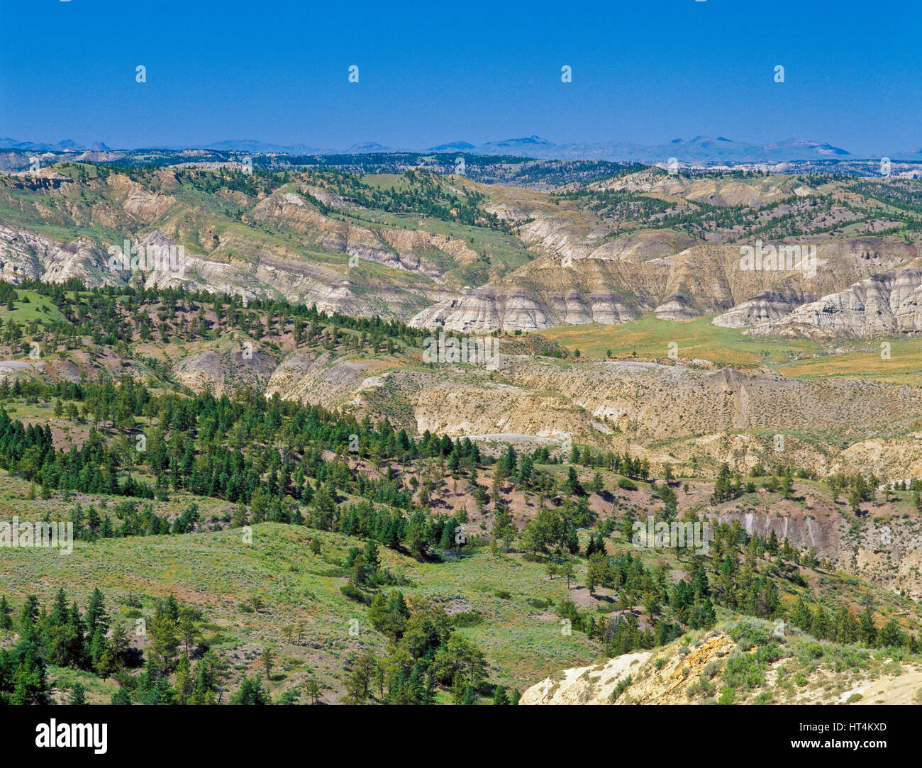 missouri river breaks near winifred, montana, with the bearpaw Stock