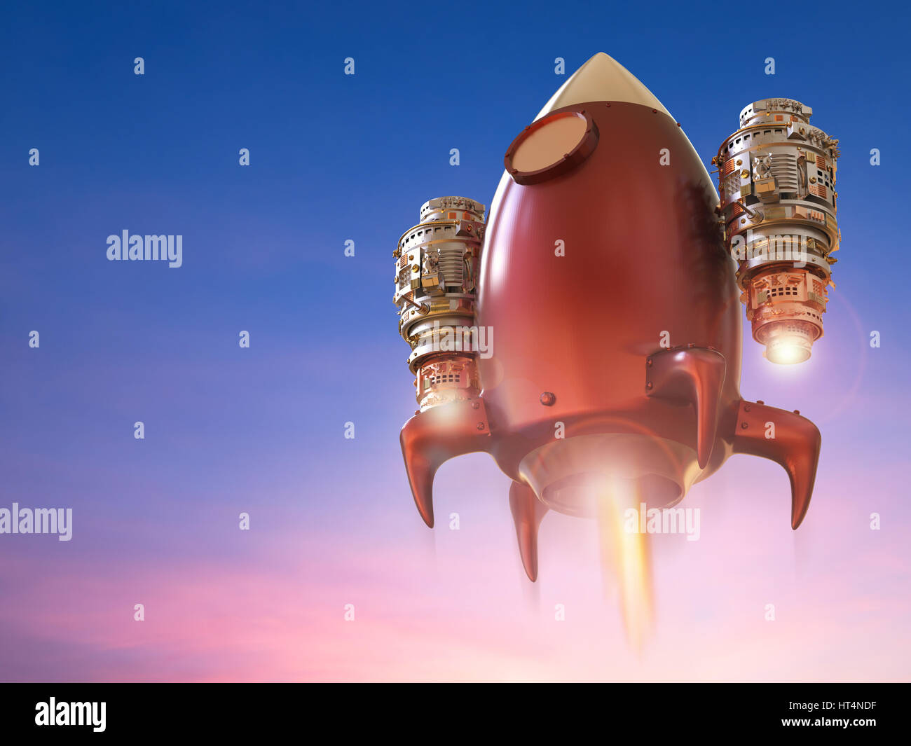 3d rendering space shuttle launch Stock Photo - Alamy