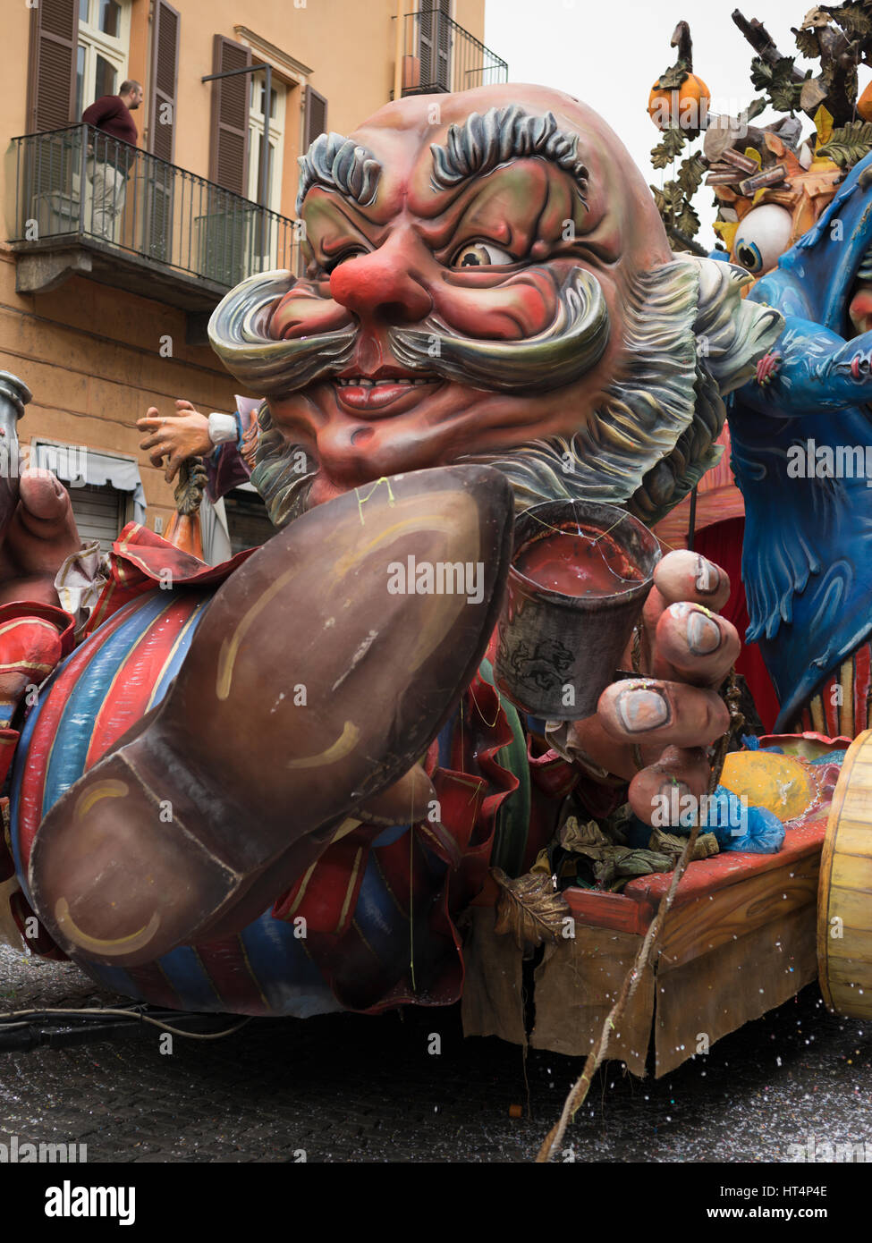 Street parade during the carnival in Chivasso, Piedmont, Italy Stock Photo