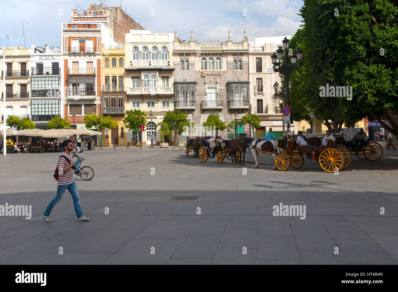 Historic buildings, Plaza de San Francisco, Seville, Spain Stock Photo