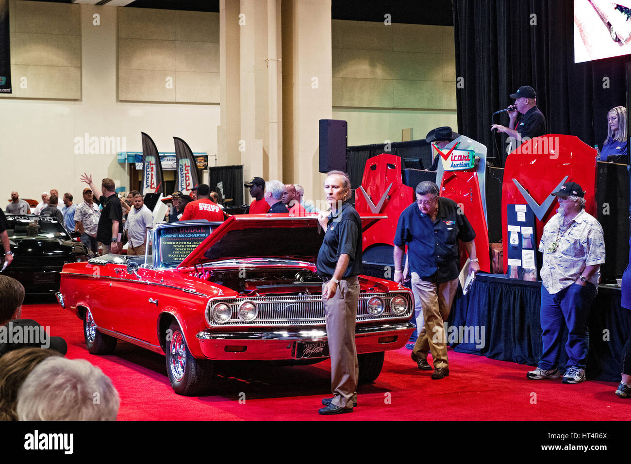 Classic car auction at the Crusin'The Coast hot rod festival on the