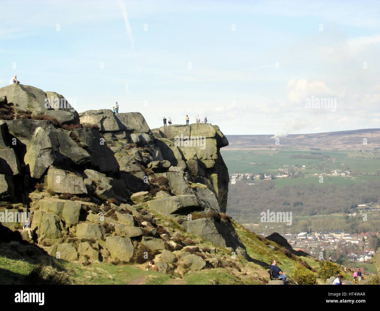 The Cow and Calf Rocks, Ilkley Moor Stock Photo Alamy