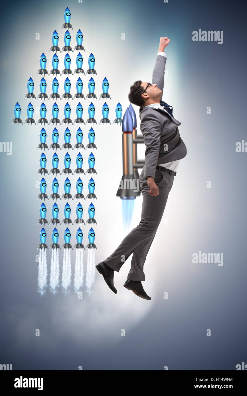 Businessman in start up business concept Stock Photo - Alamy