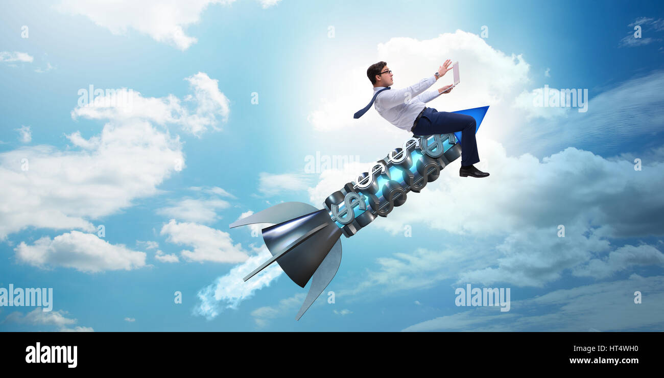 Businessman in start up business concept Stock Photo - Alamy