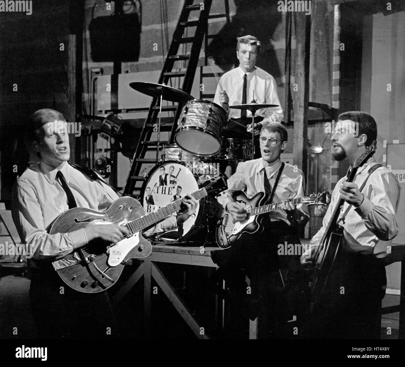Die aus Stade bei Hamburg stammende Skiffleband 'The Blizzards', Deutschland 1960er Jahre. The skiffle band 'The Blizzards', Germany 1960s. Stock Photo