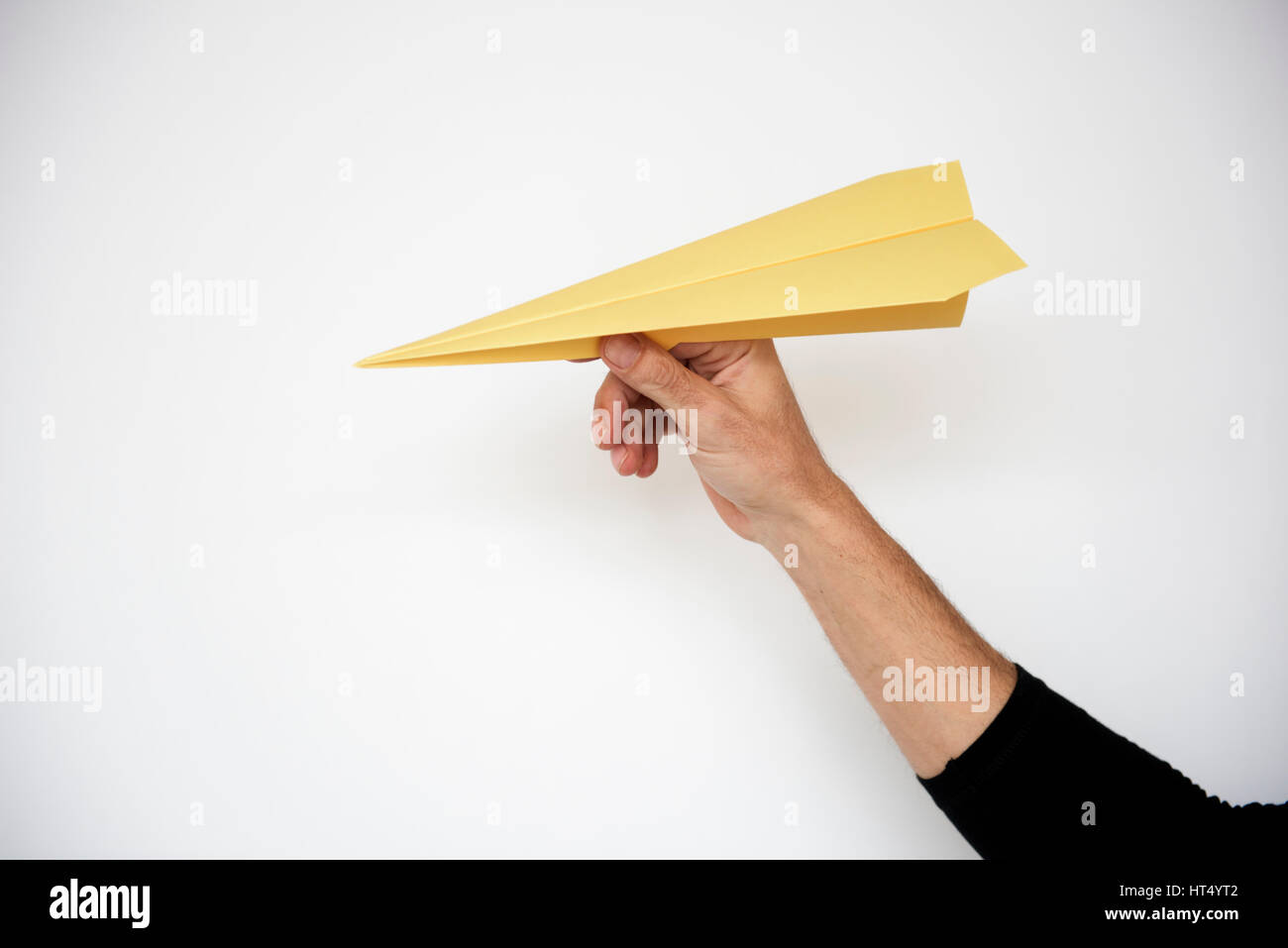 Paper Plane Origami Throwing Play Stock Photo Alamy