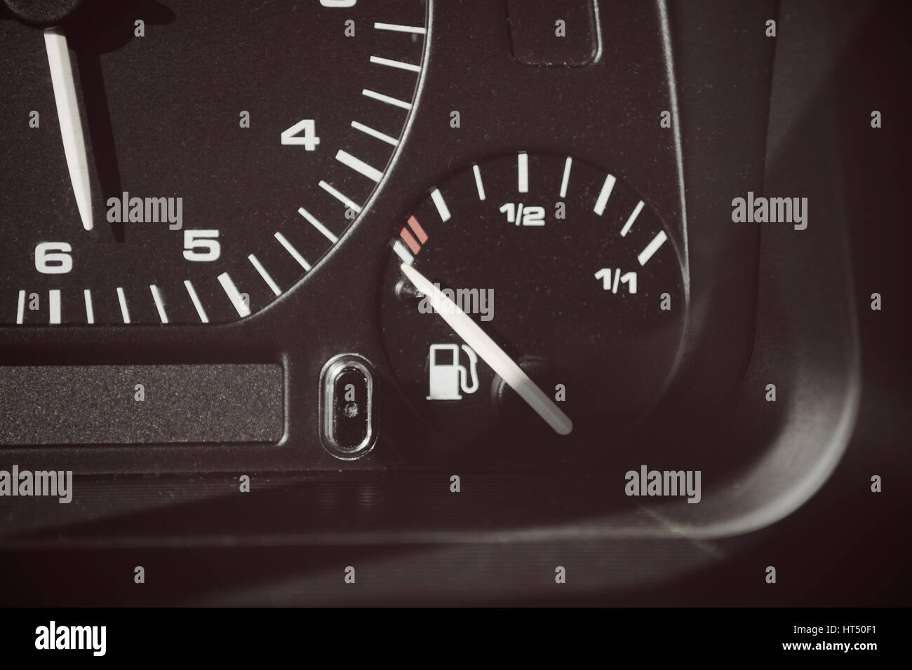 Car vehicle fuel gauge showing hires stock photography and images Alamy