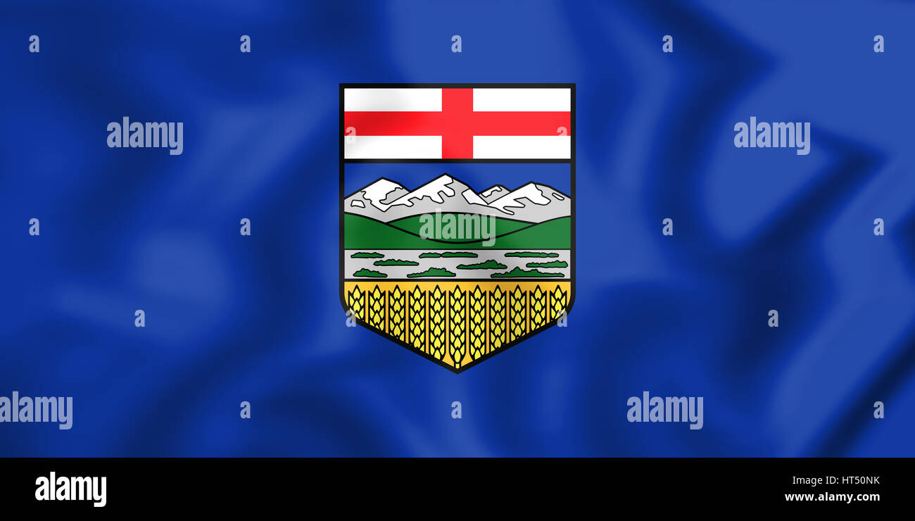 3d flag of alberta hi-res stock photography and images - Alamy