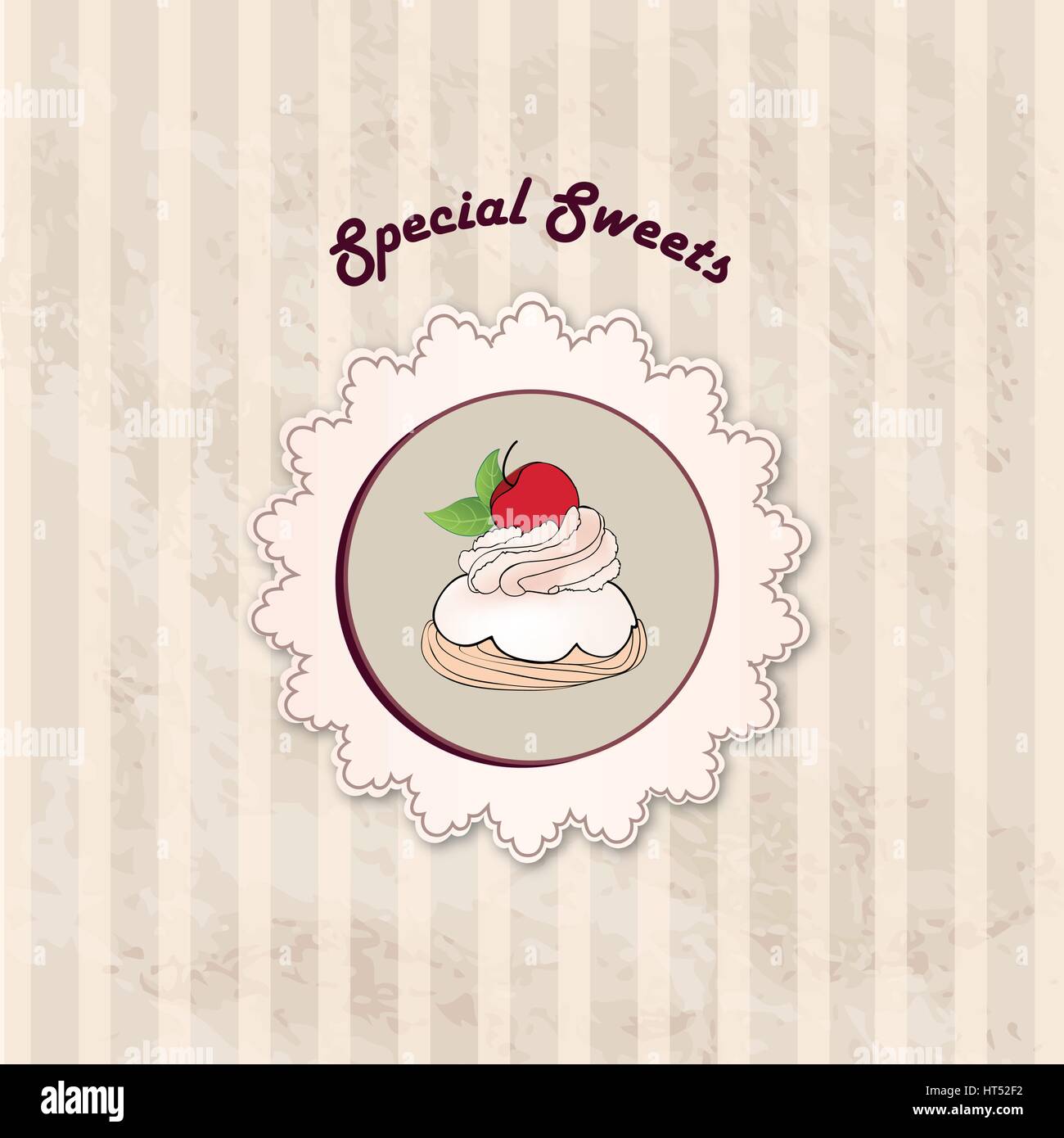 Cakes Background. Bakery Label. Sweet, Dessert Menu Poster Stock Vector ...