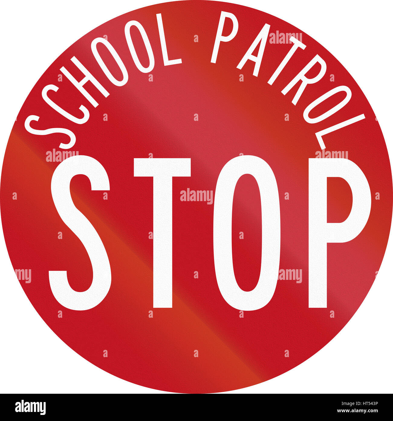 New Zealand road sign RG28 Stop for School Patrol Stock Photo Alamy