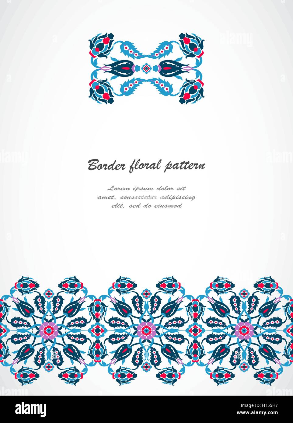 Arabesque vintage seamless border for design template vector. Eastern ...
