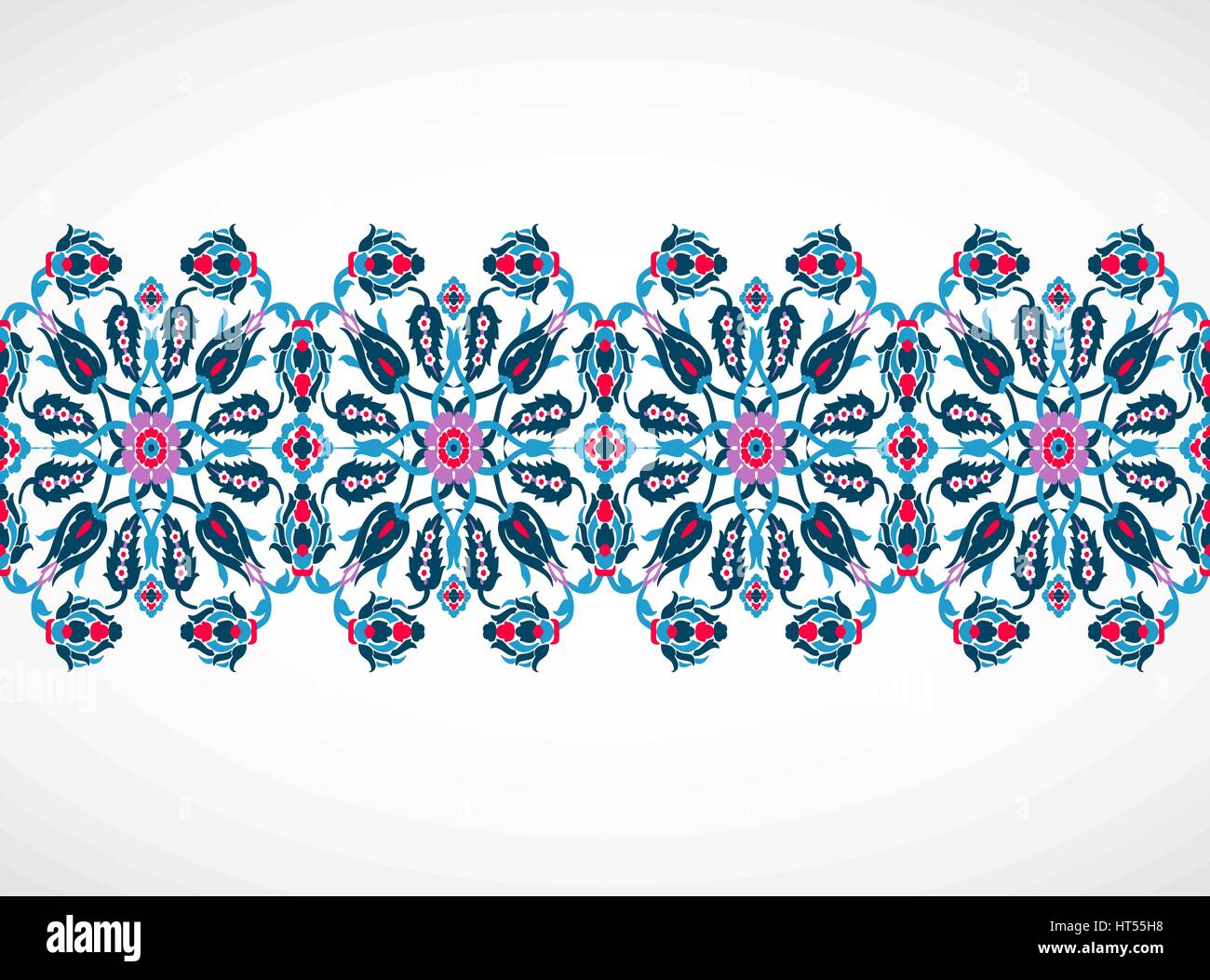 Arabesque vintage seamless border for design template vector. Eastern ...