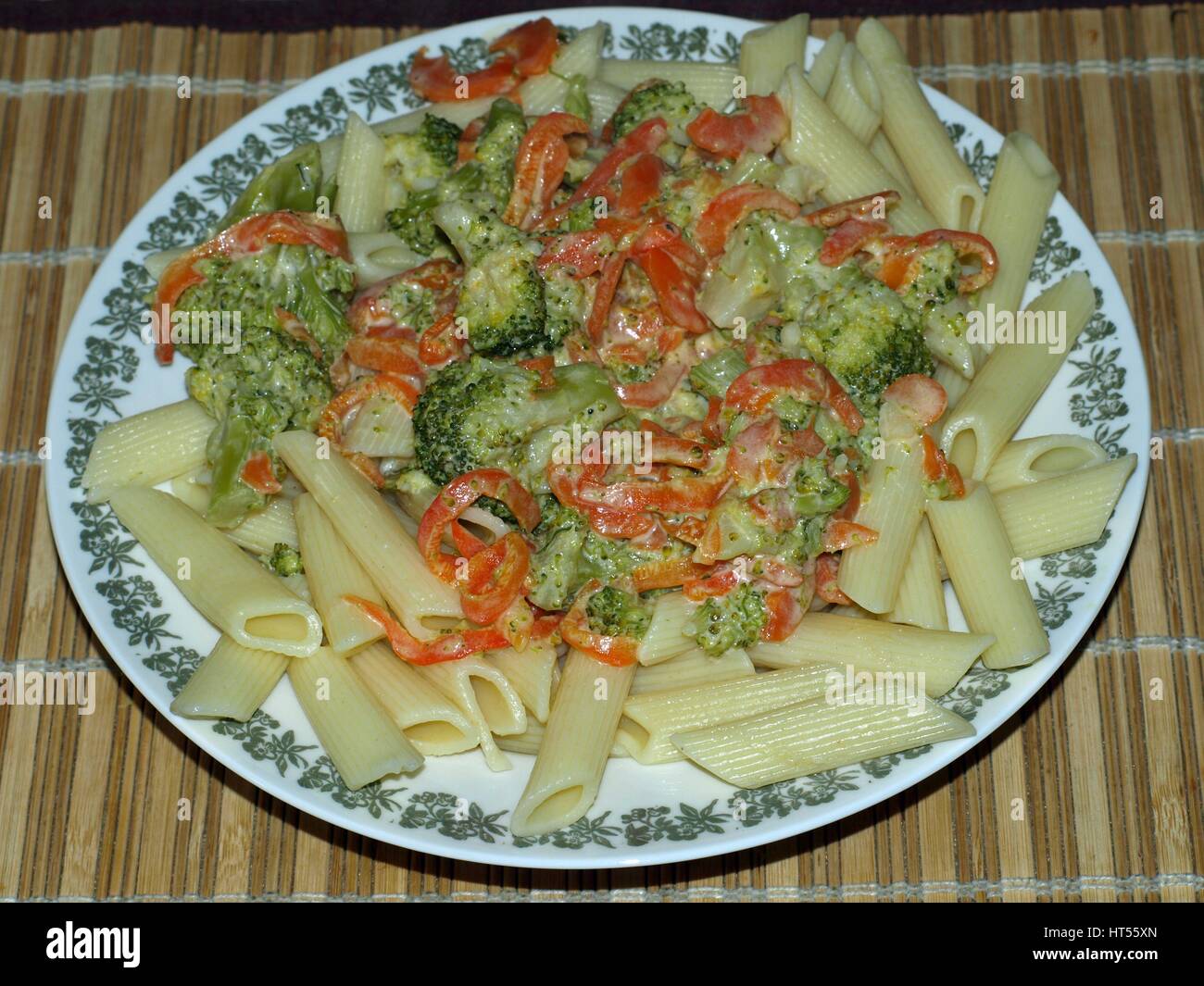 Pasta with vegetables Stock Photo Alamy