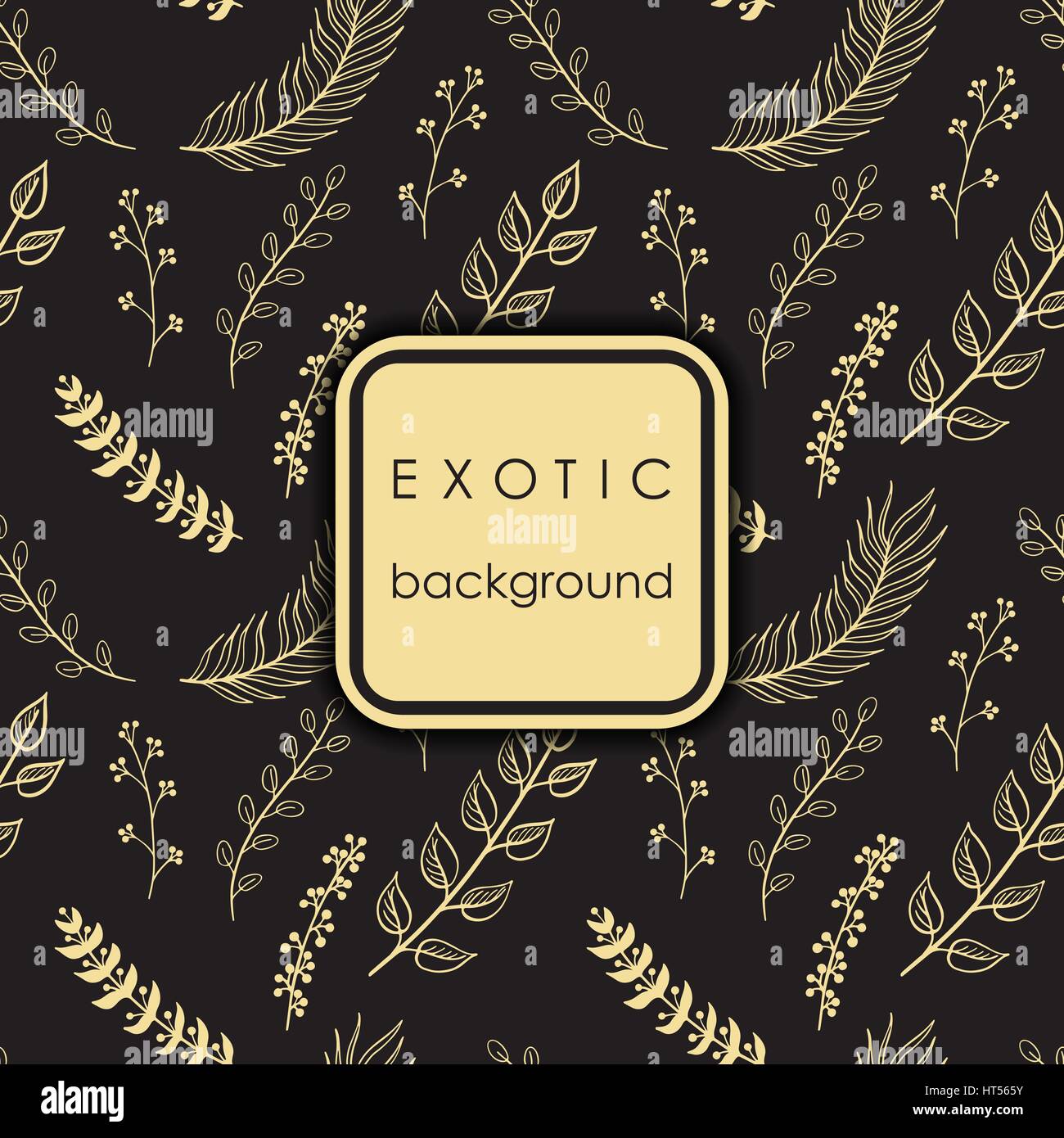 Seamless exotic pattern with palm leaves Stock Vector Image & Art - Alamy