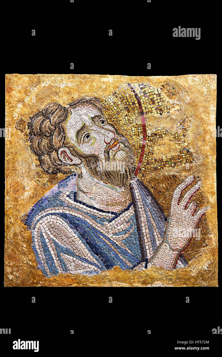 Mosaic of St Bartholomew from ' St. Bartholomew Baptises in India'.  Basilica San Marco ( St Mark's Basilica ) Venice, Italy Stock Photo