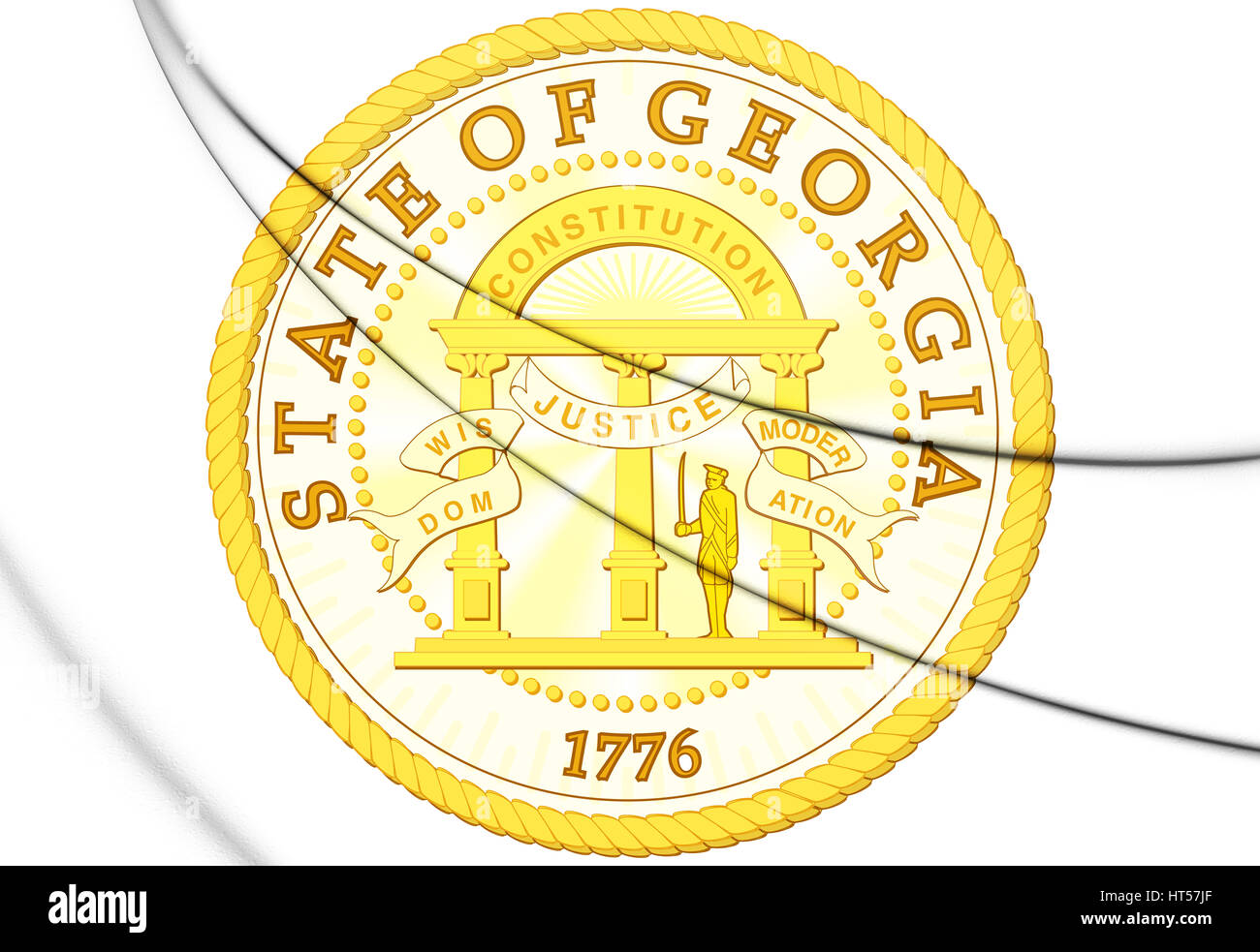State Seal of Georgia, USA. 3D Illustration. Stock Photo