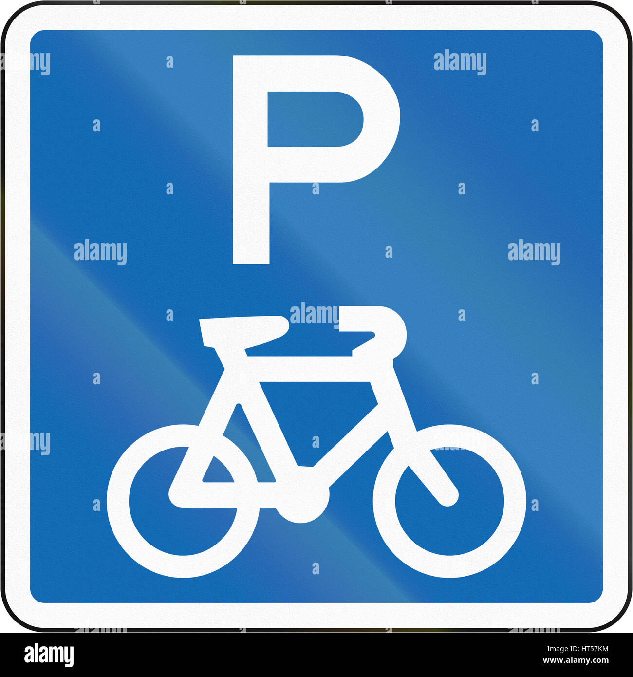 Nz Cyclist Use Ramp Sign New Zealand road sign - Parking zone for bicycles Stock Photo - Alamy