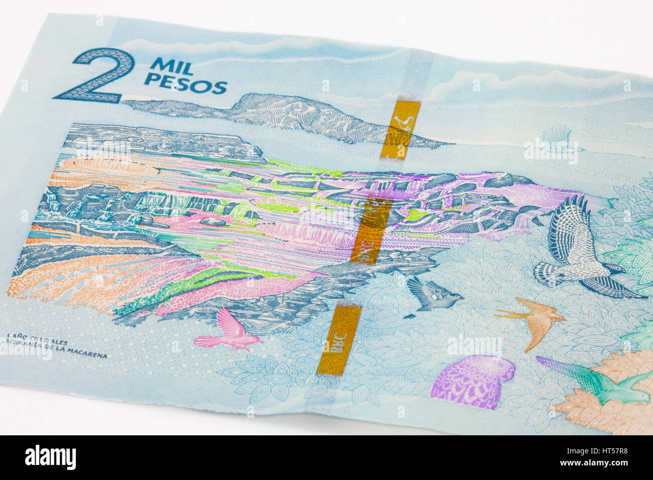 Two Thousand Colombian Pesos Bill Issued on 2016 Stock Photo