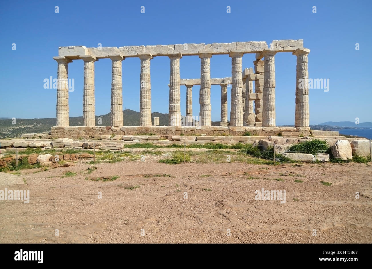 temple of Poseidon at Cape Sounion Greece Stock Photo - Alamy