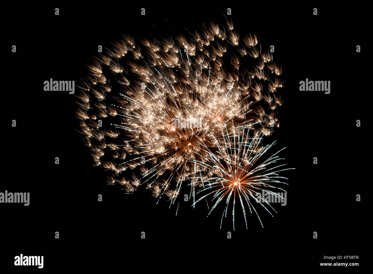 heart shaped firework Stock Photo