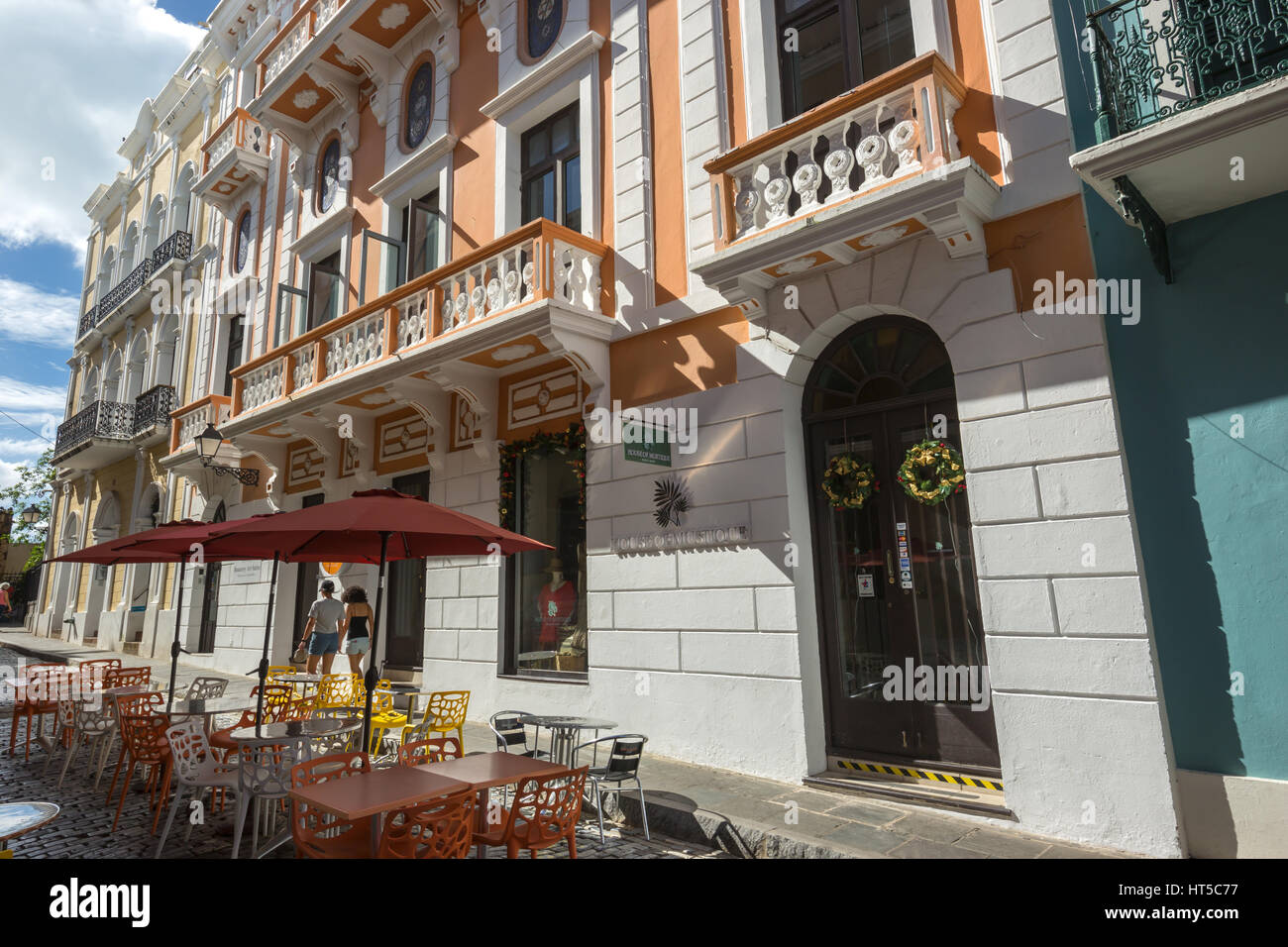 OUTDOOR CAFE CALLE DEL CRISTO OLD TOWN SAN JUAN PUERTO RICO Stock Photo ...