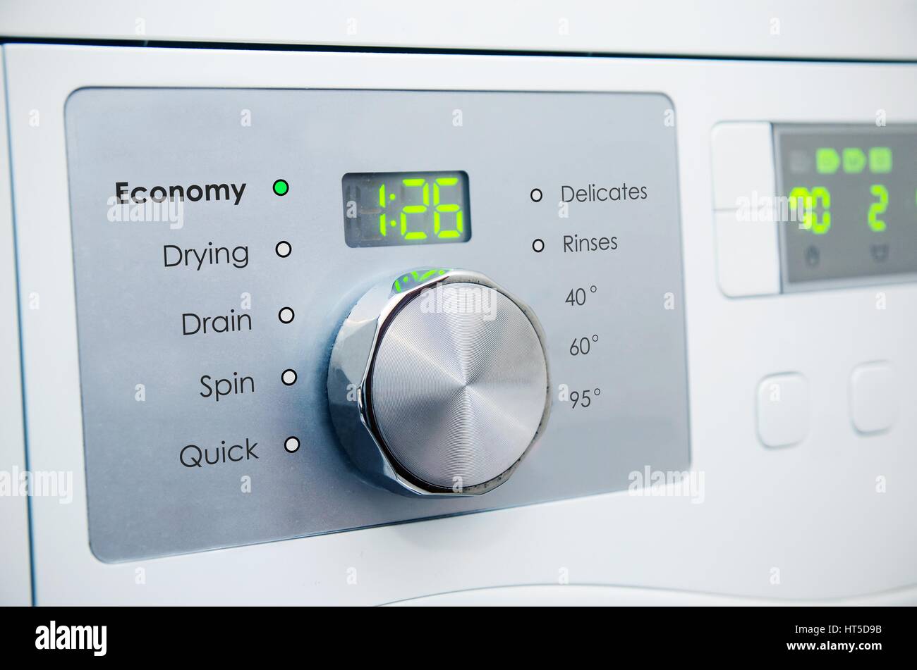 Modern washing machine panel Stock Photo Alamy