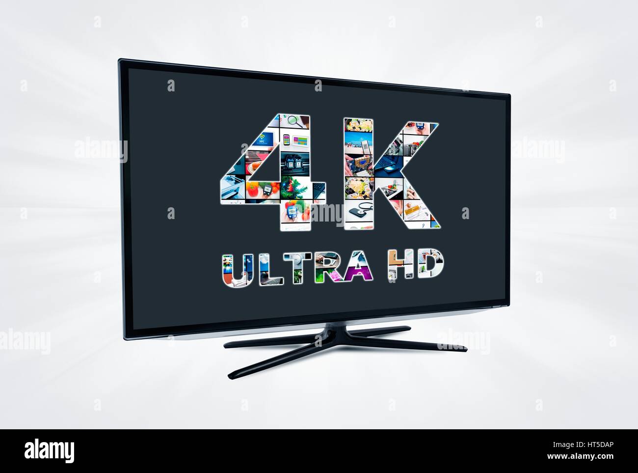 TV ultra HD. 4K television resolution technology Stock Photo Alamy