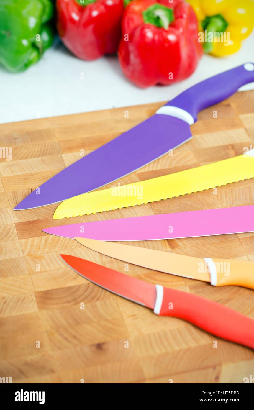 Plastic cutting board vegetables knife hi-res stock photography and images  - Alamy