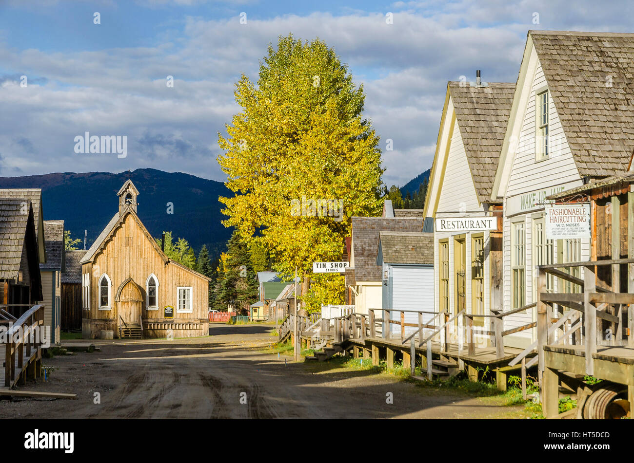 Barkerville townsite, Cariboo Region, Britsih Columbia, Canada Stock