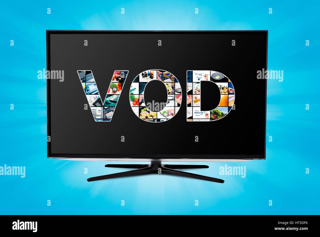 Video on demand VOD service on smart TV Stock Photo