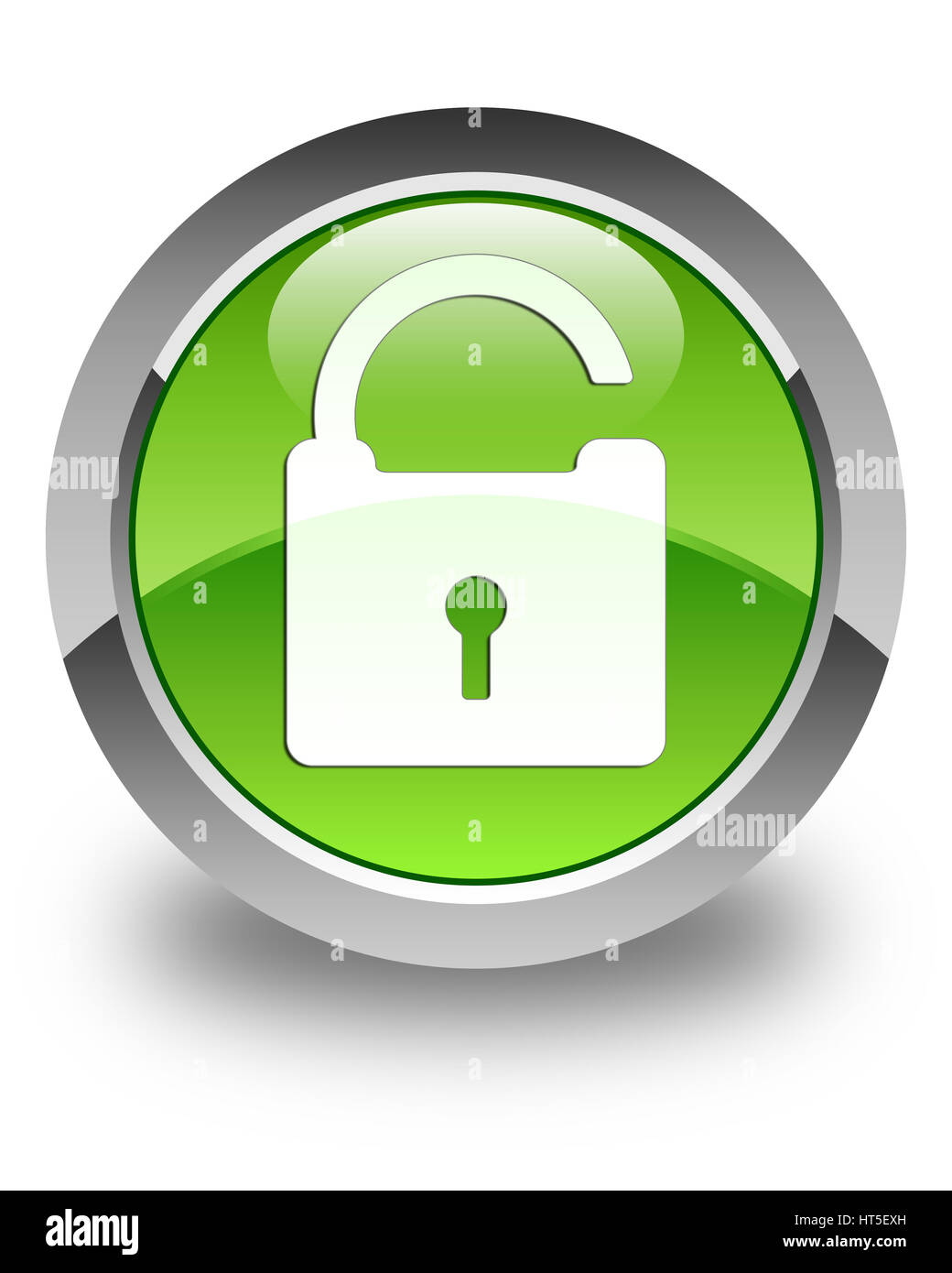 Unlock Icon Silhouette Stock Illustration - Download Image Now