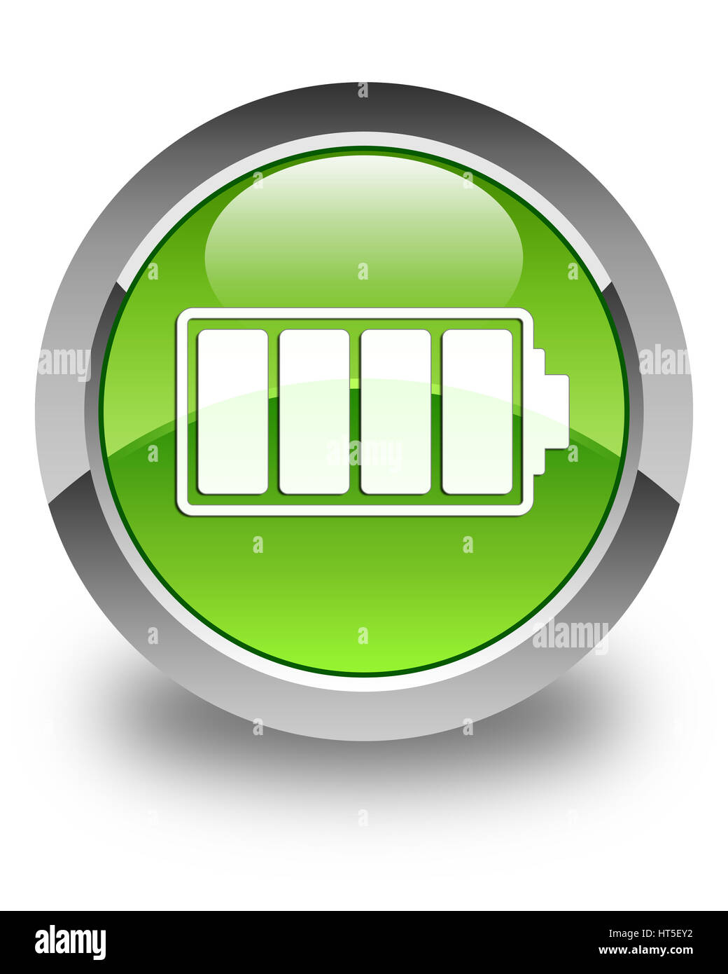 Green battery full charge icon hi-res stock photography and images - Alamy