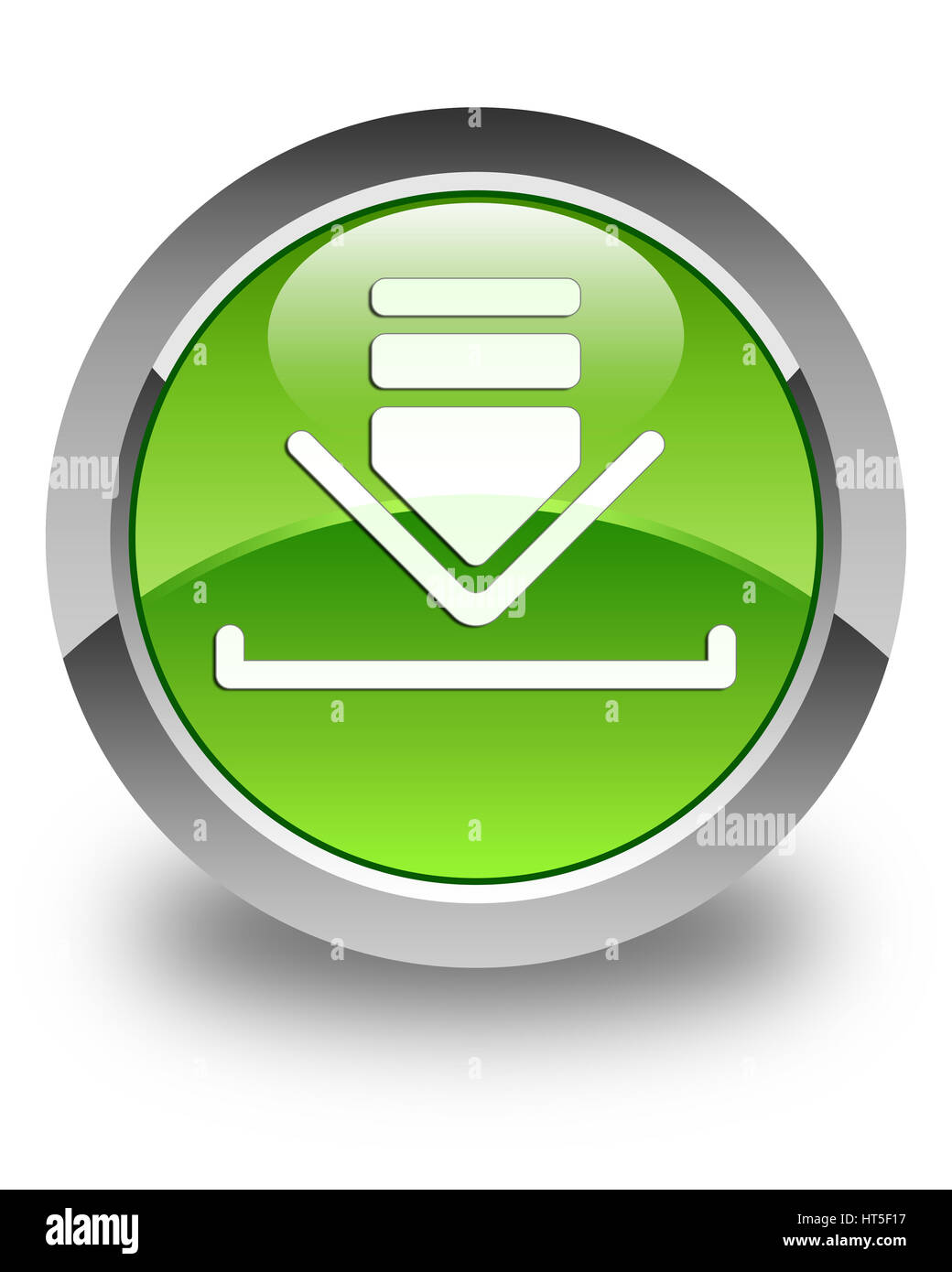 Green download sign icon hi-res stock photography and images - Alamy
