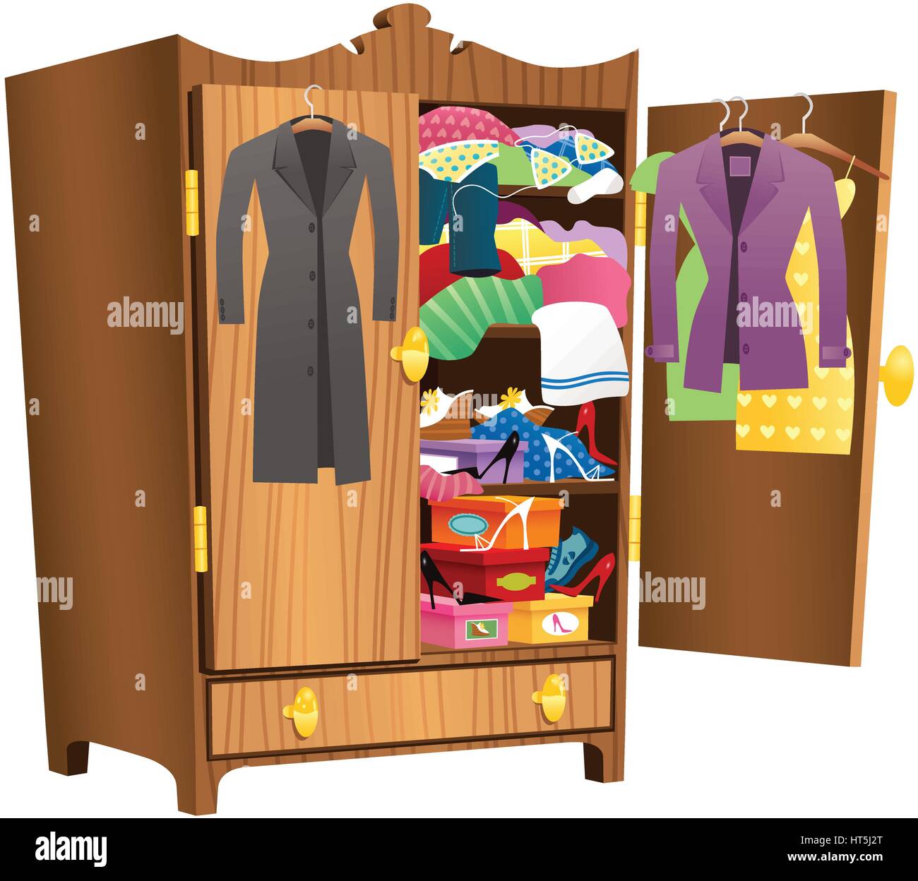 Wardrobe Full Of Clothes Woman Stock Photos Wardrobe Full Of