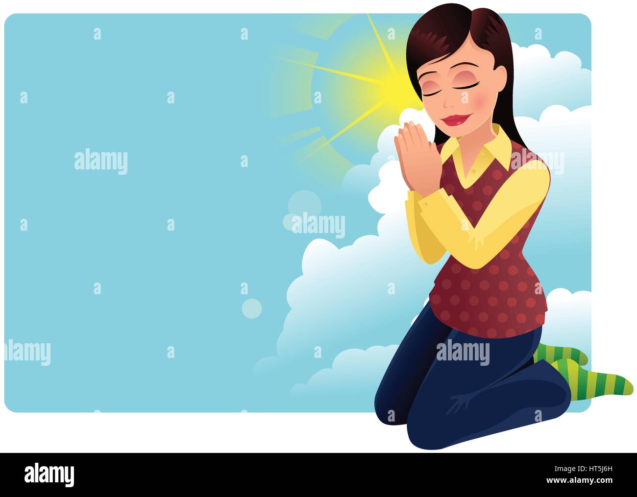 Praying On Knees Woman Stock Photos & Praying On Knees Woman Stock ...