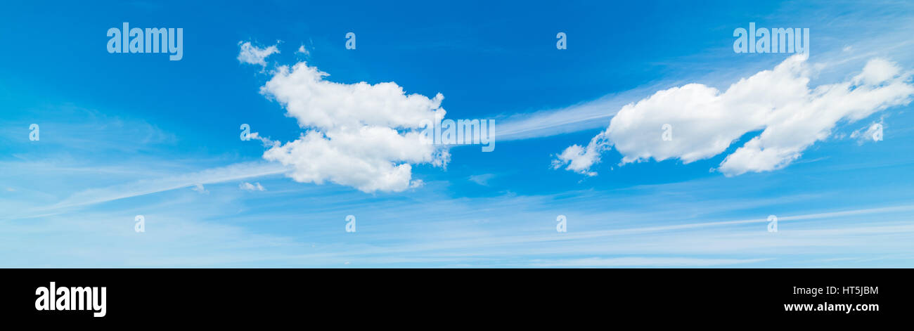 blue sky with white, soft clouds Stock Photo - Alamy