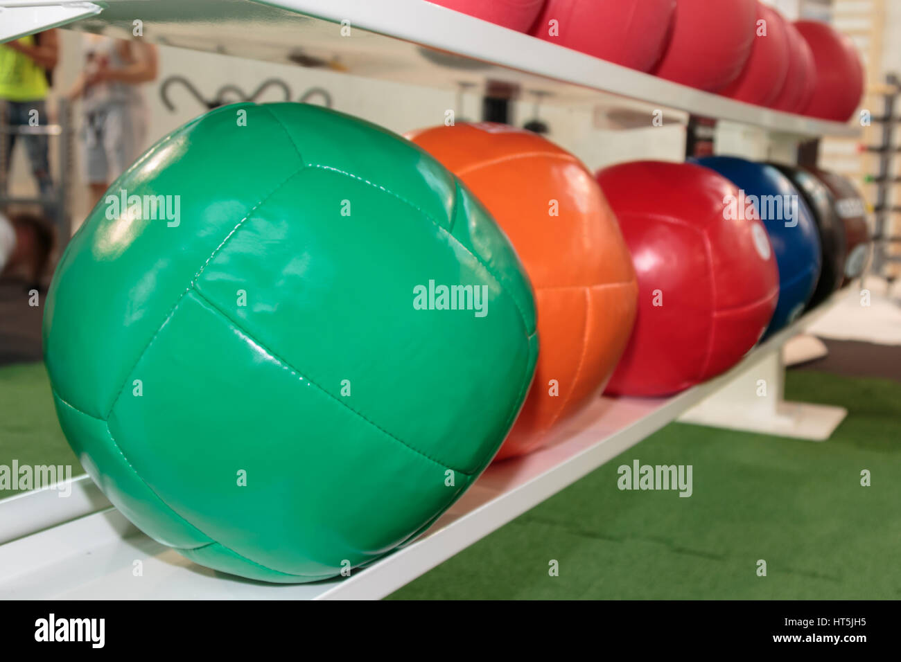 Colorful Fitness Medicine Rubber Balls Stock Photo Alamy