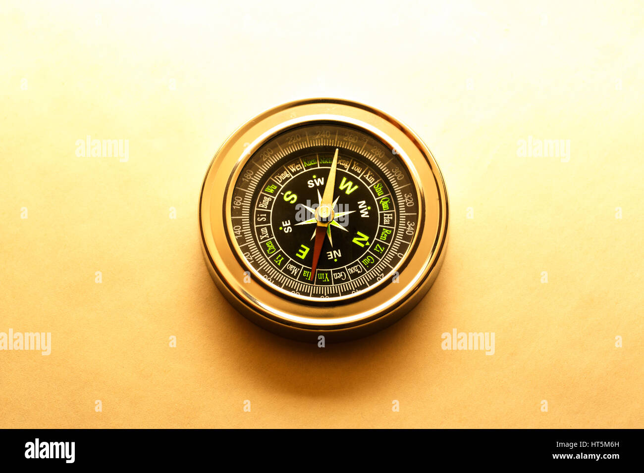 New compass in closeup as single object Stock Photo Alamy