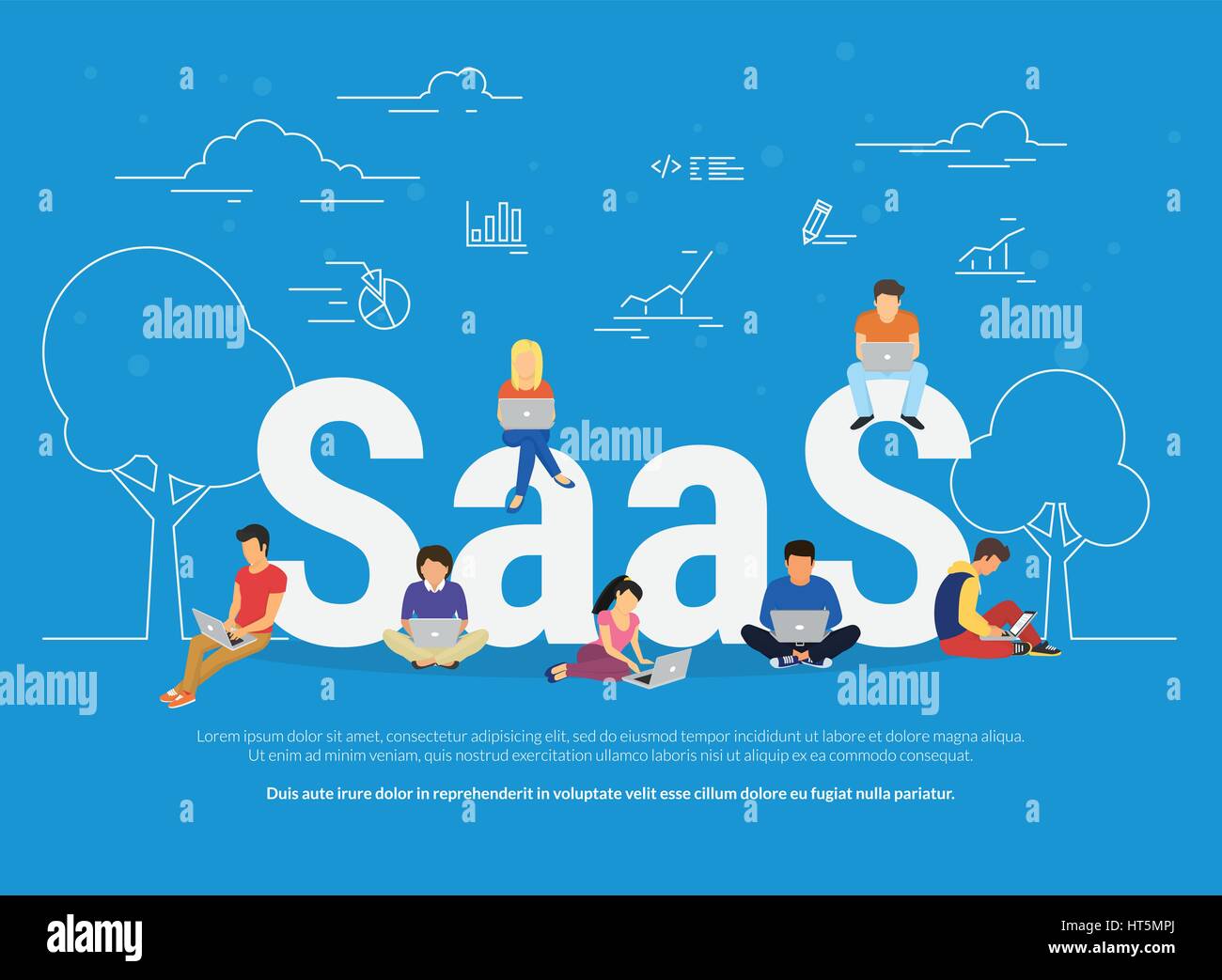 Saas concept illustration Stock Vector Image & Art - Alamy