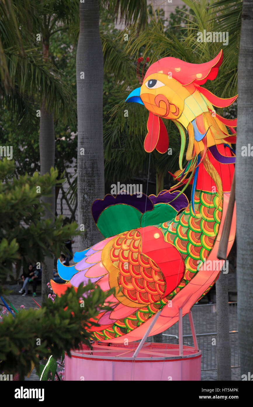 China Hong Kong Chinese Lunar New Year decoration in shopping Mall