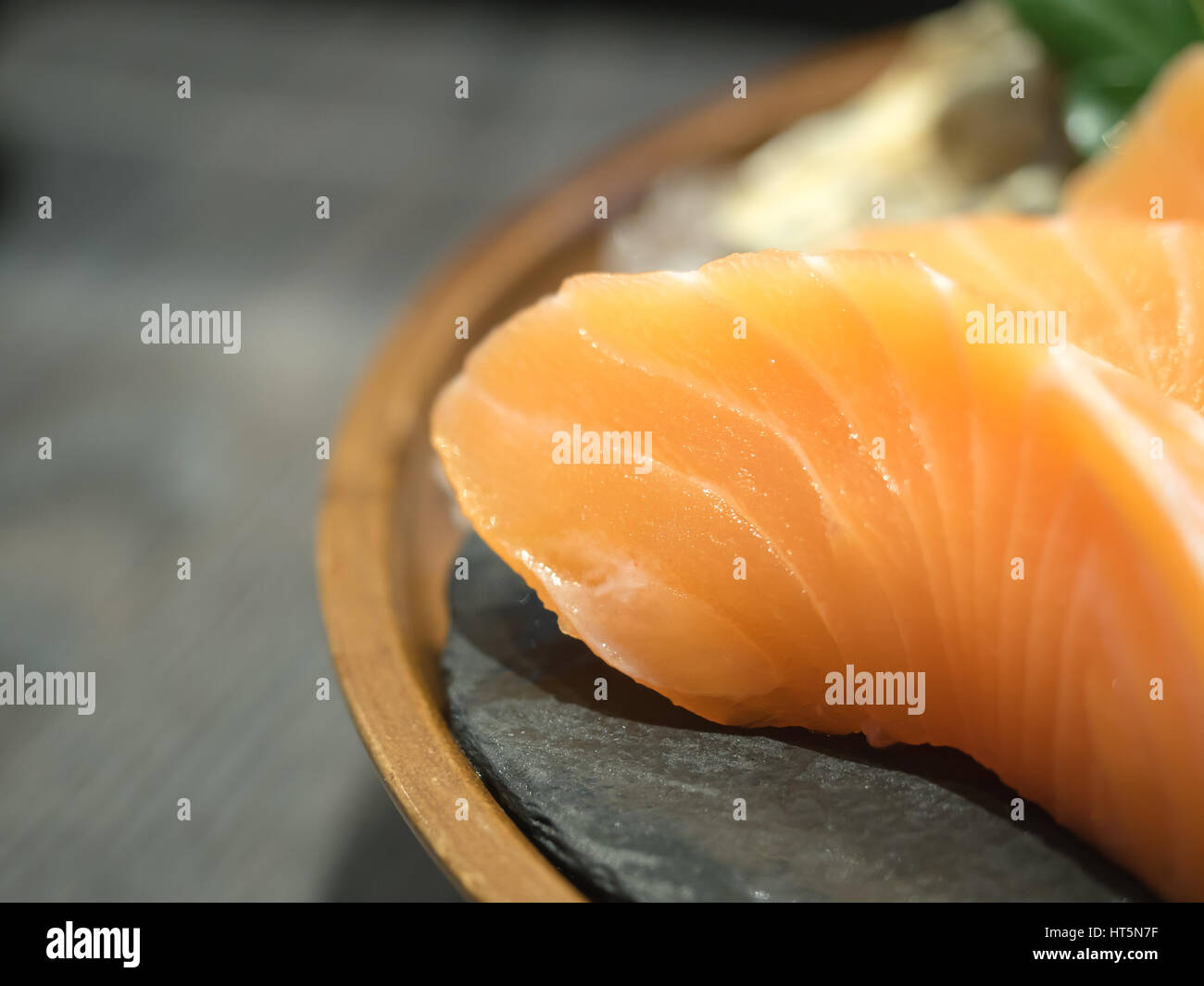 Salmon sashimi. Japanese food Stock Photo - Alamy